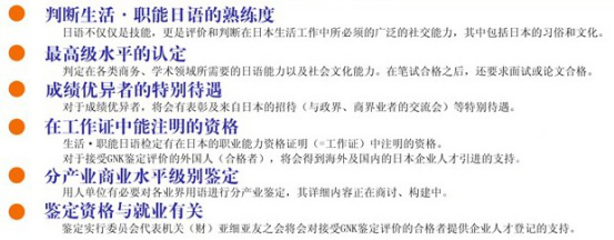 什么是日語GNK準(zhǔn)中級考試